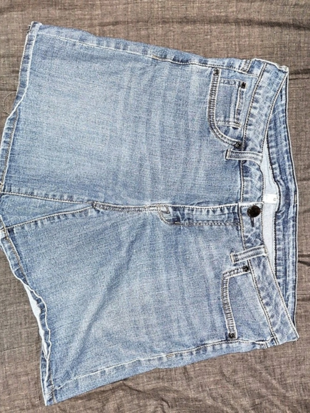 Distressed Jean Shorts in Blue